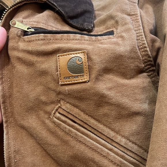 VINTAGE Carhartt Detroit Collared Fleece Line Jacket Youth small 6/7 - Picture 3 of 5